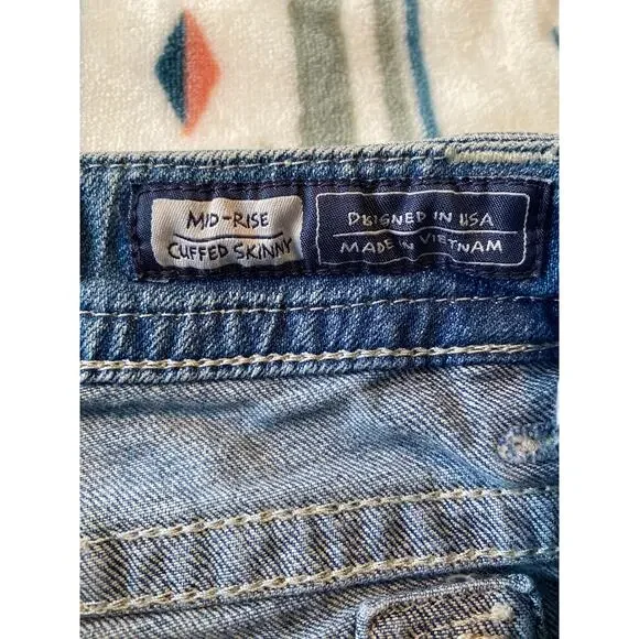 Miss Me Y2K Mid-Rise Cuffed Skinny Jeans Size 25 - Picture 4 of 11